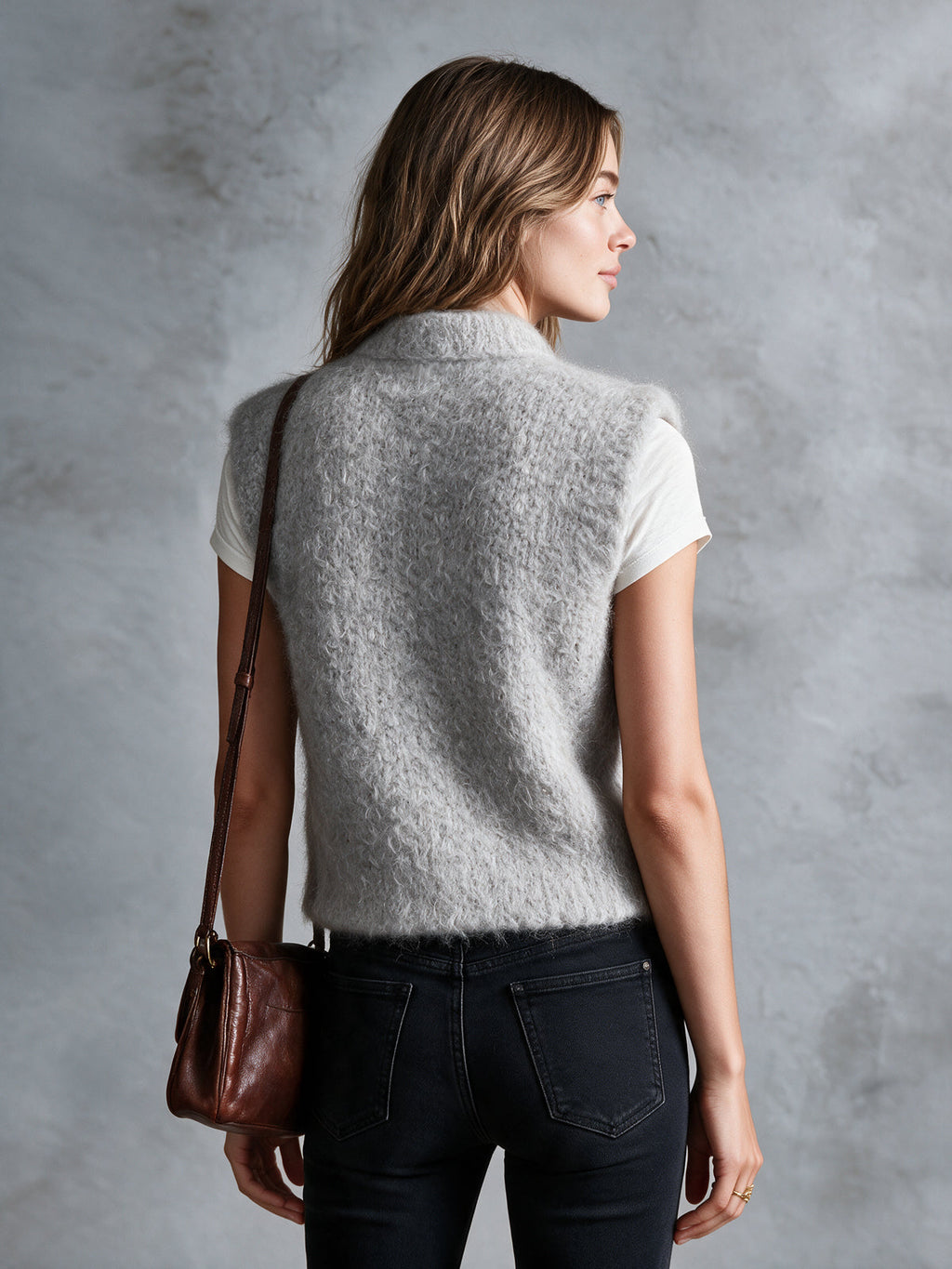 ELSPETH | LIGHT GREY KNIT VEST