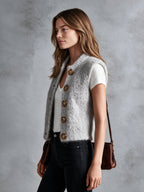 ELSPETH | LIGHT GREY KNIT VEST