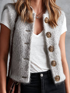 ELSPETH | LIGHT GREY KNIT VEST