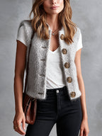 ELSPETH | LIGHT GREY KNIT VEST