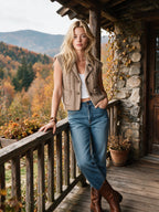 LAVINIA | NOTCHED CABLE VEST