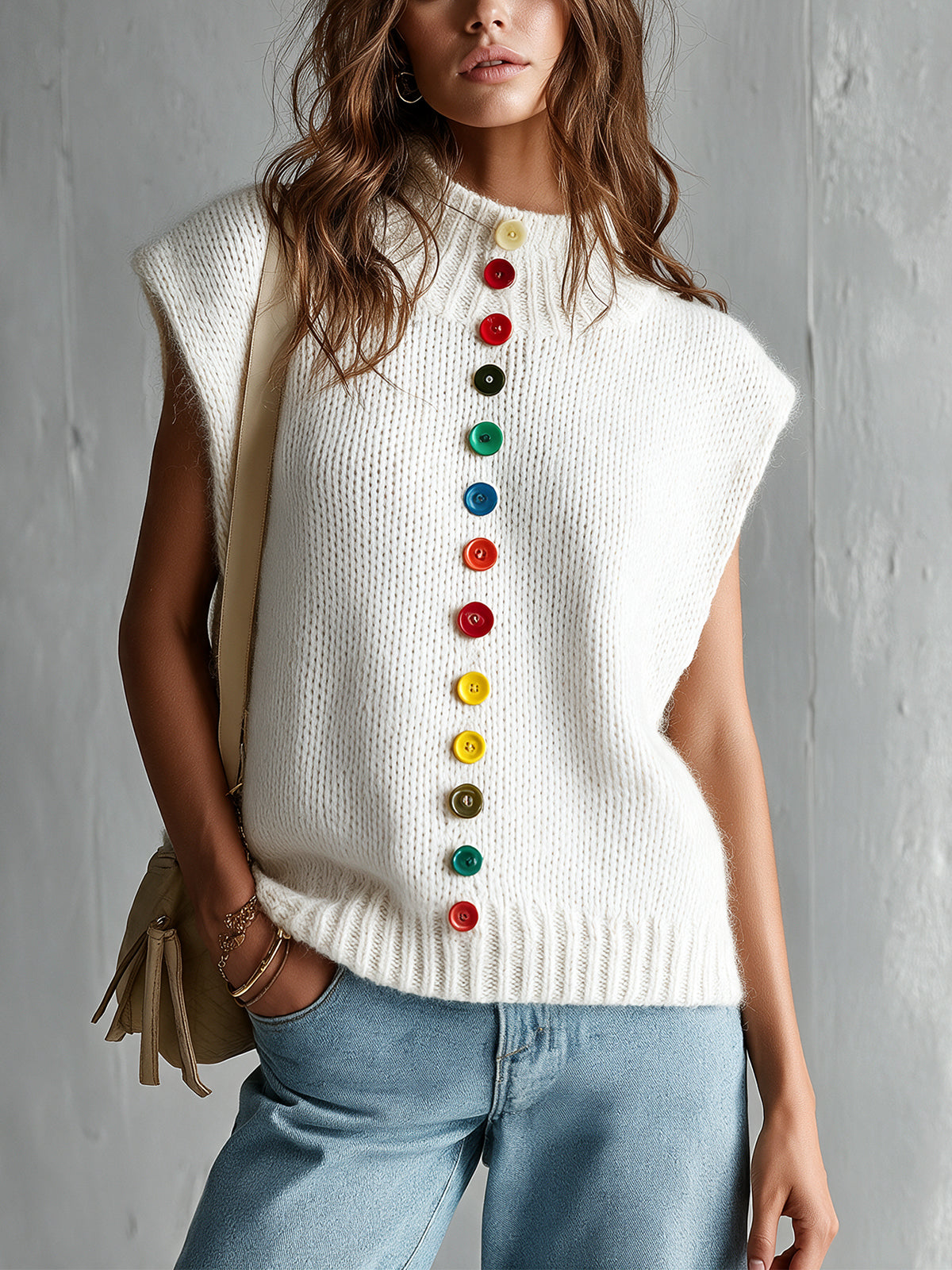 MARISOL | BUTTON KNIT VEST