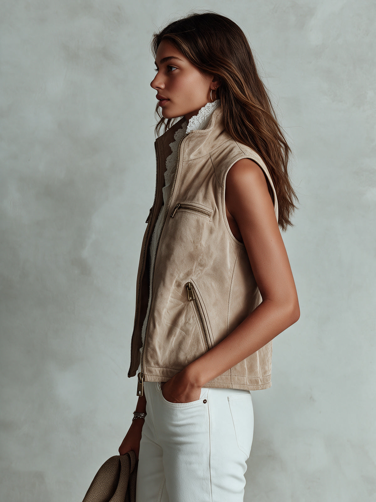 ALBA | BEIGE CARGO VEST