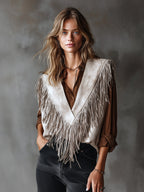 DELIA | SUEDE FRINGE VEST