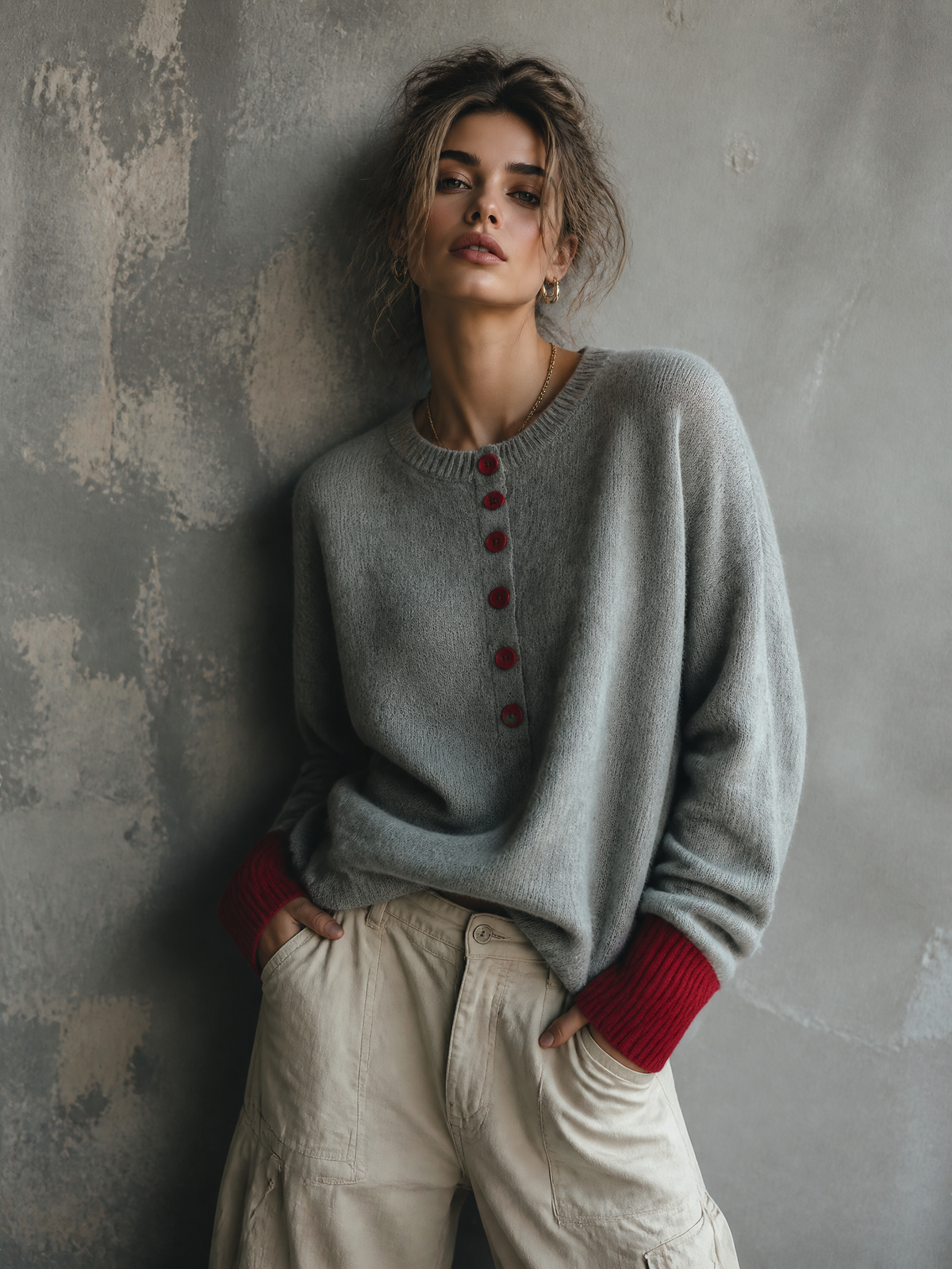 PHILIPPA | HEATHER GREY SWEATER