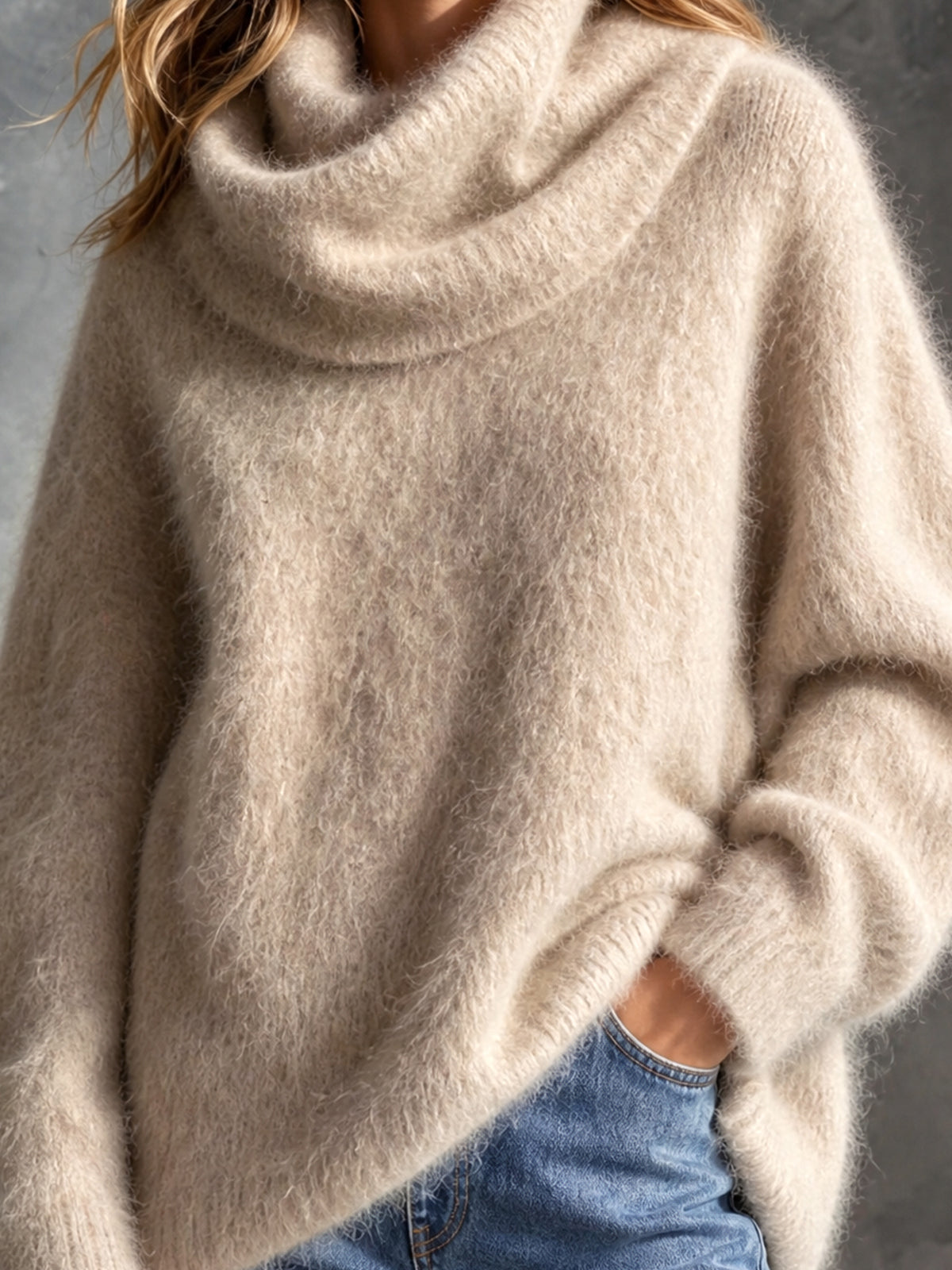 IMELDA | OATMEAL COWL SWEATER