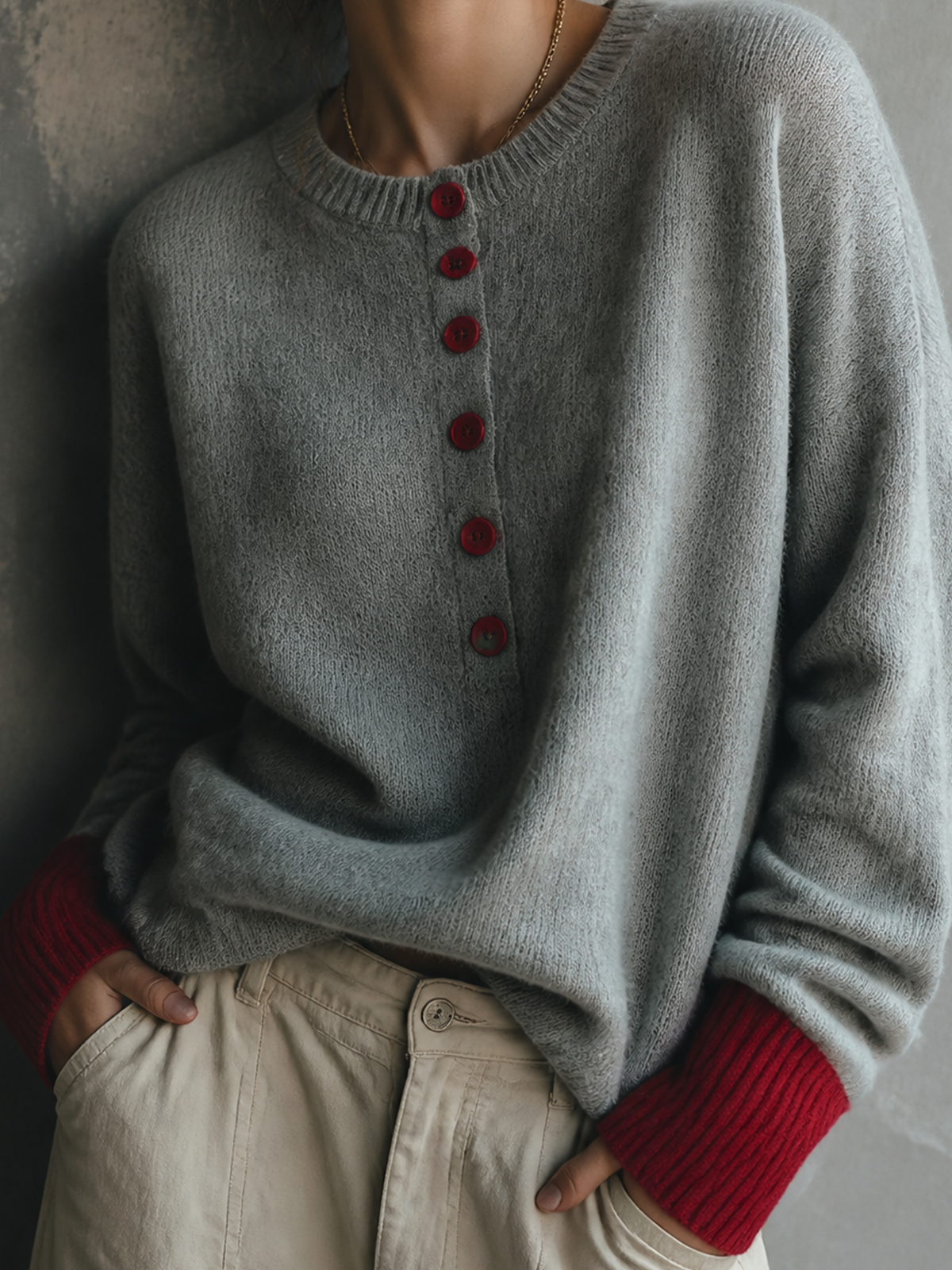 PHILIPPA | HEATHER GREY SWEATER
