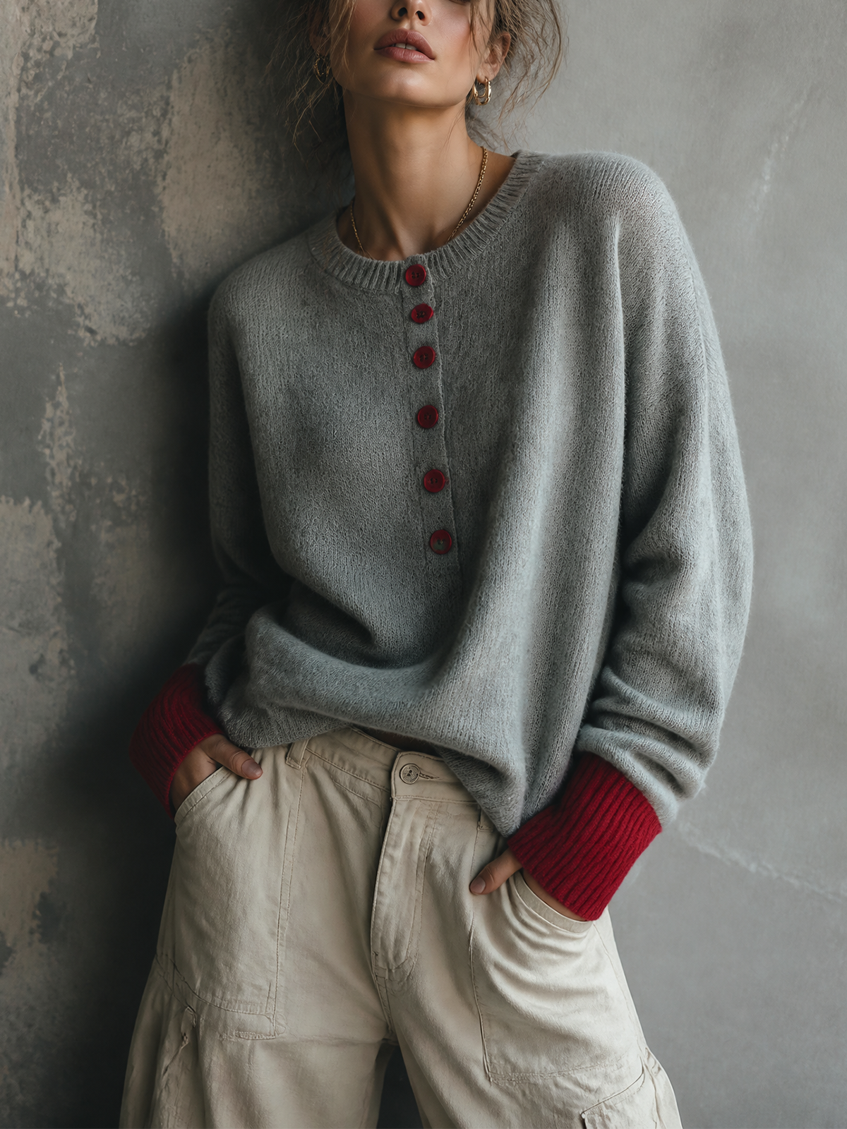 PHILIPPA | HEATHER GREY SWEATER