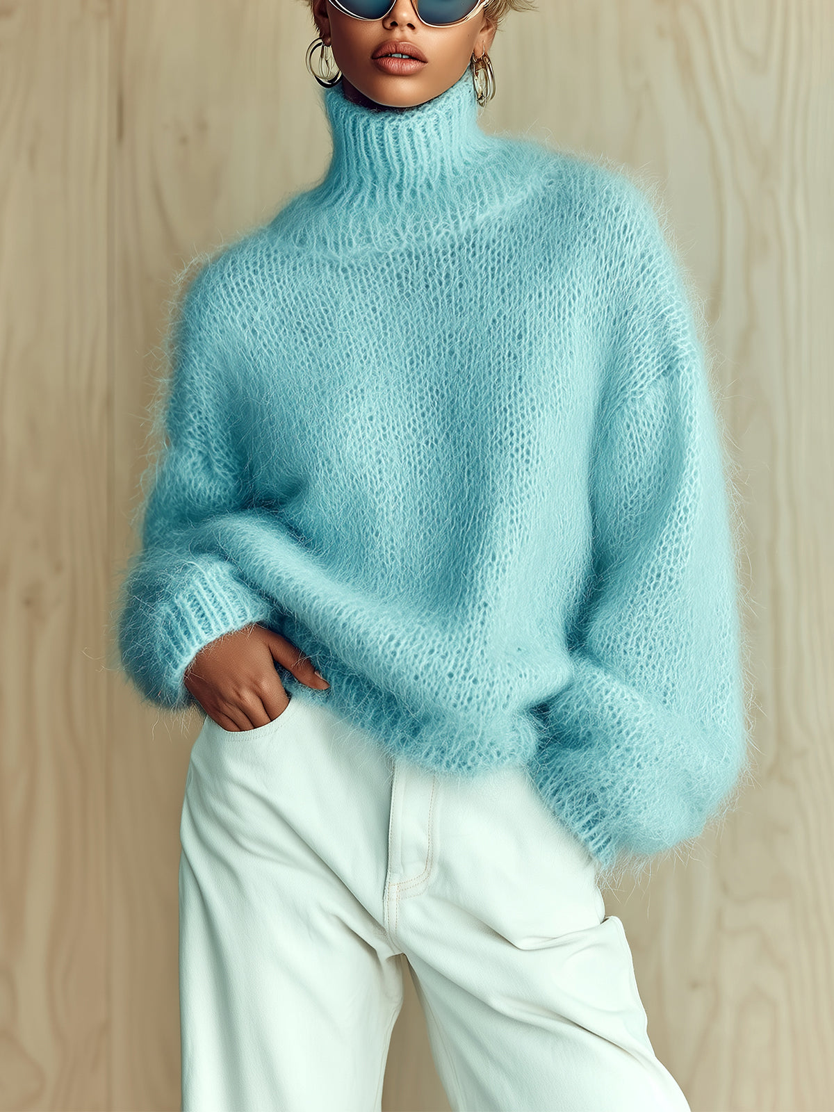 INGRID | BABY BLUE SLOUCHY SWEATER