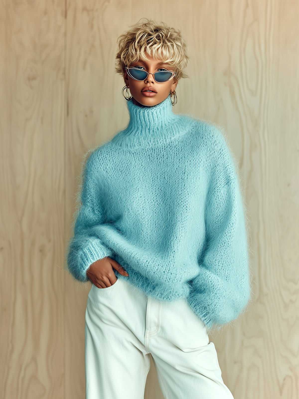 INGRID | BABY BLUE SLOUCHY SWEATER