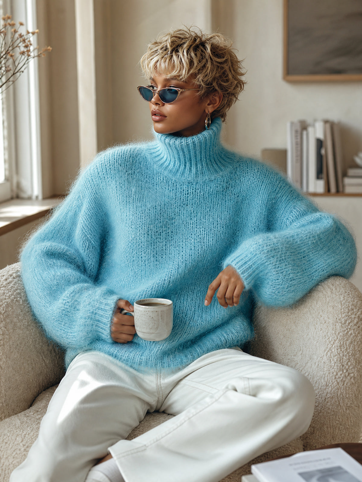 INGRID | BABY BLUE SLOUCHY SWEATER