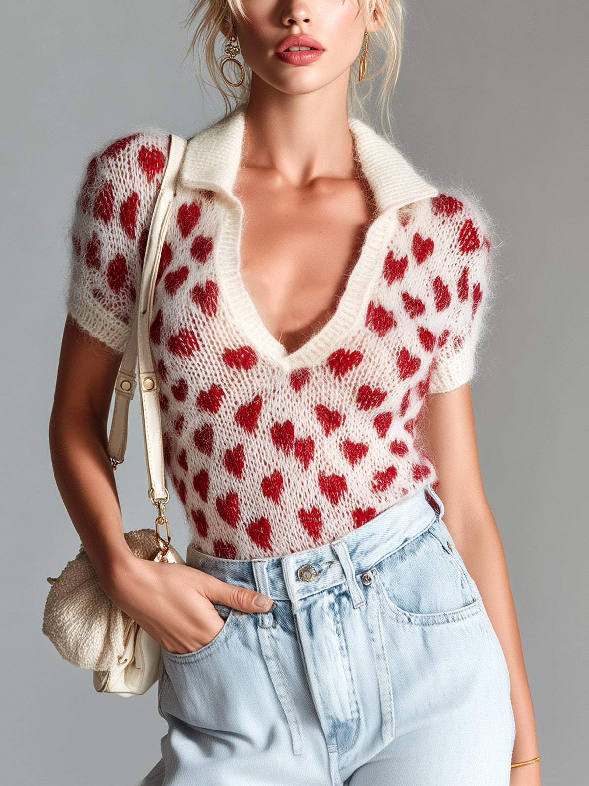 FRIDA | HEART-PATTERN SWEATER