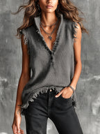 CATERINA | GREY MOHAIR VEST