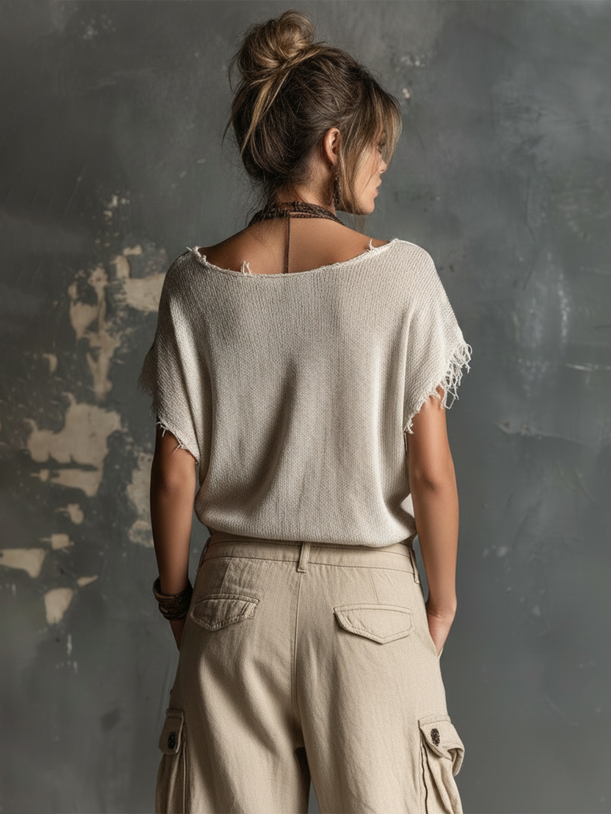 SELENE | STAR-PRINT DOLMAN SWEATER