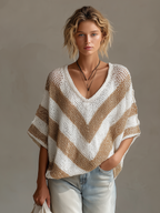 ROSAMUND | STRIPE V-NECK SWEATER