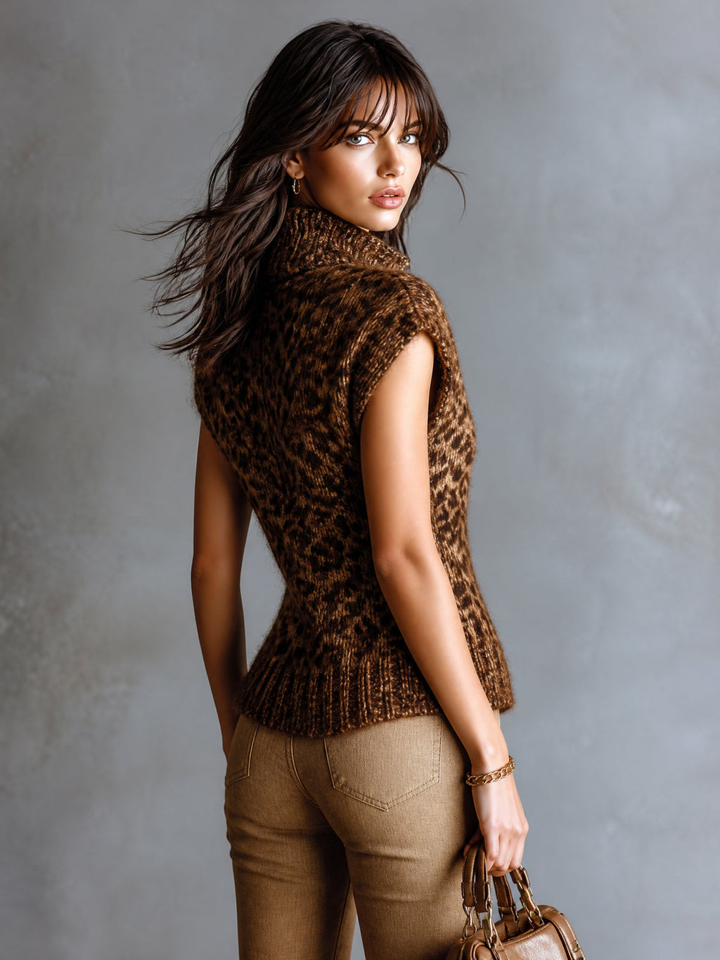JESSAMINE | LEOPARD ZIP VEST