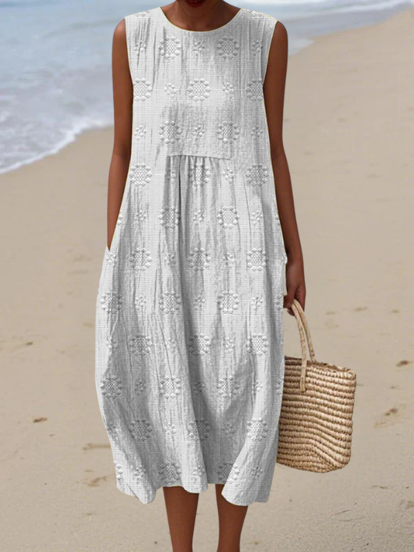 Ros | Embroidered Midi Dress