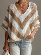 ROSAMUND | STRIPE V-NECK SWEATER