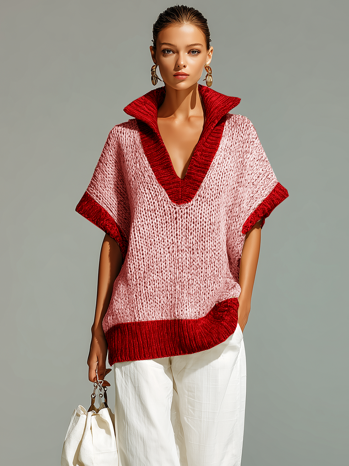 ZENOBIA | BEIGE COLOURBLOCK VEST