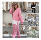 Philippine - Patchwork Hooded Sweatshirt Set