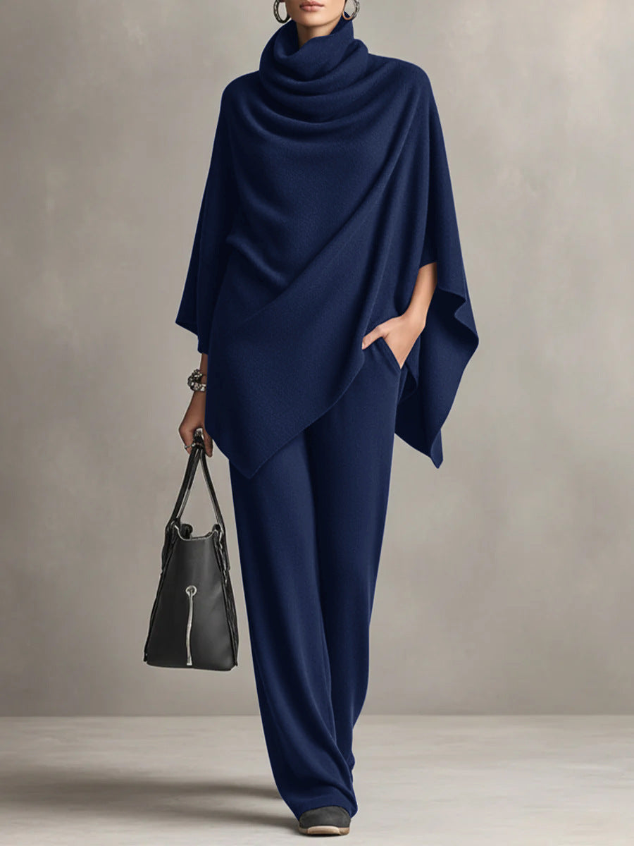 Noraliviennea - Elegant Draped Two-Piece Set