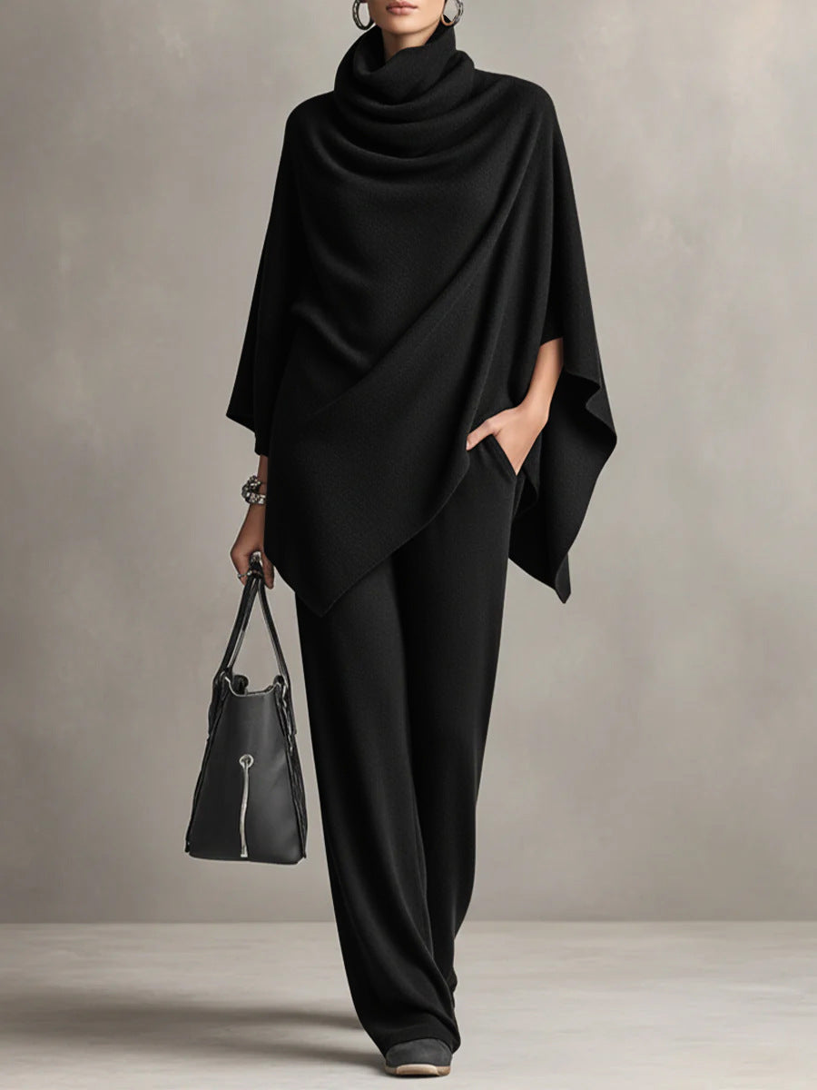 Noraliviennea - Elegant Draped Two-Piece Set