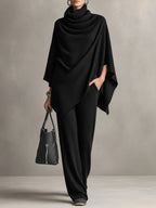 Noraliviennea - Elegant Draped Two-Piece Set
