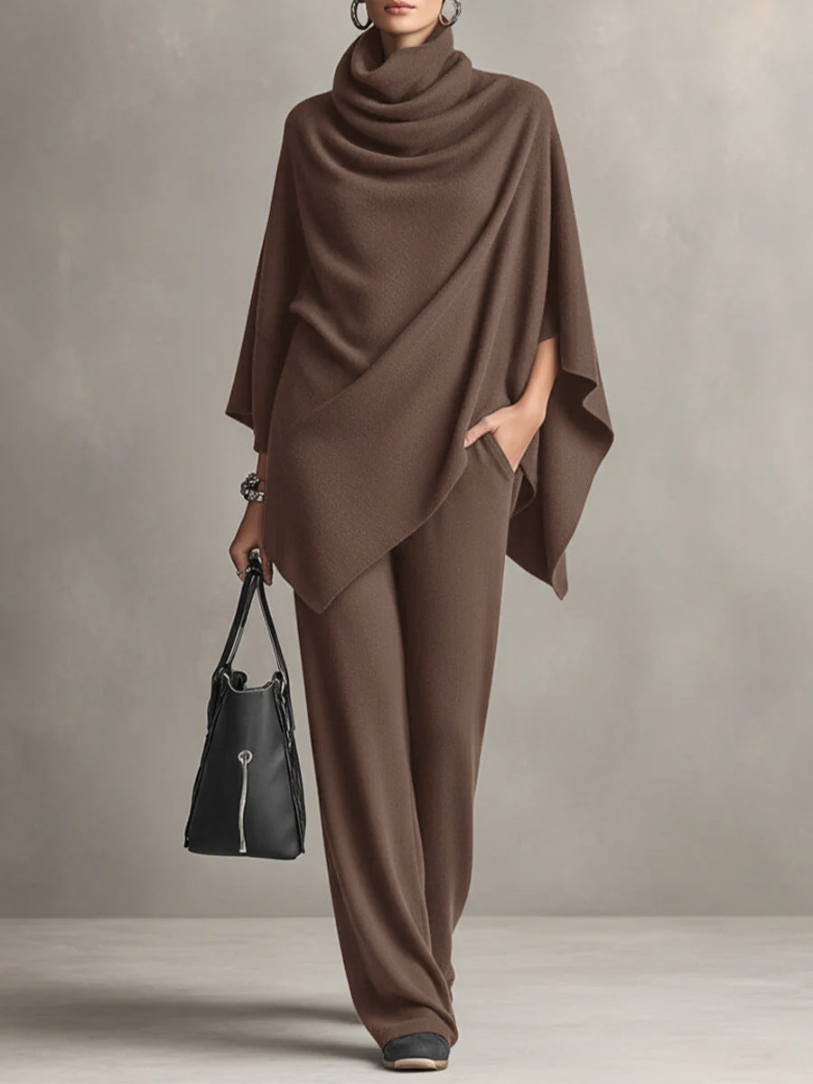 Noraliviennea - Elegant Draped Two-Piece Set