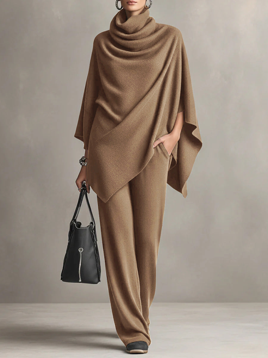Noraliviennea - Elegant Draped Two-Piece Set