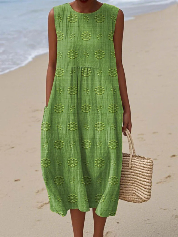 Ros | Embroidered Midi Dress