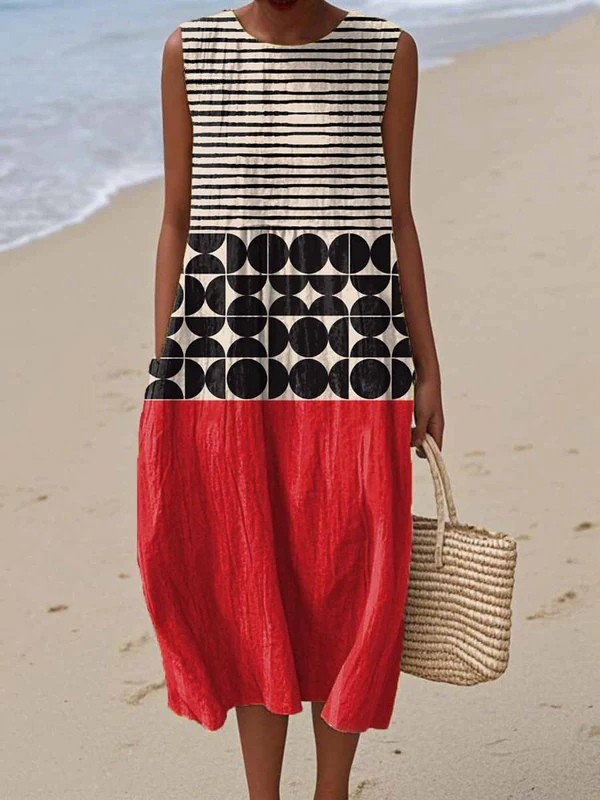 Jane | Color-Block Midi Dress