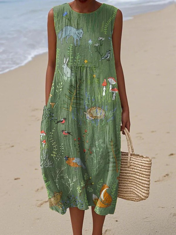 Hopp | Woodland Midi Dress