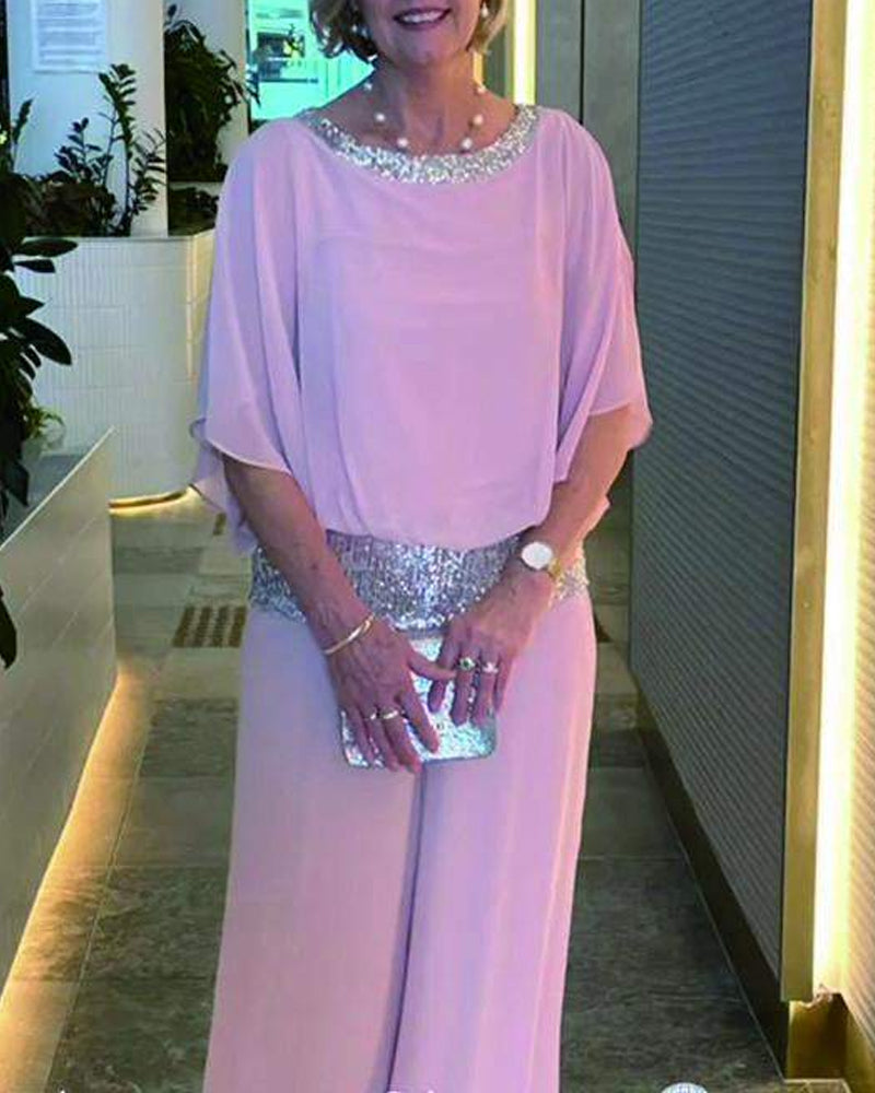 Joie - Elegant and modern women's pink sequin set