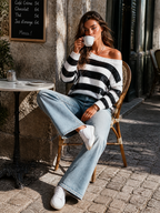 PRISCILLA | SEQUIN STRIPE SWEATER