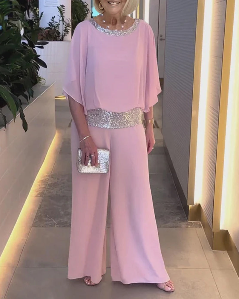 Joie - Elegant and modern women's pink sequin set