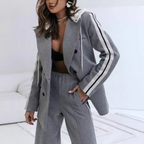 Gwenalyn - Sporty Patchwork Hooded Blazer Jacket
