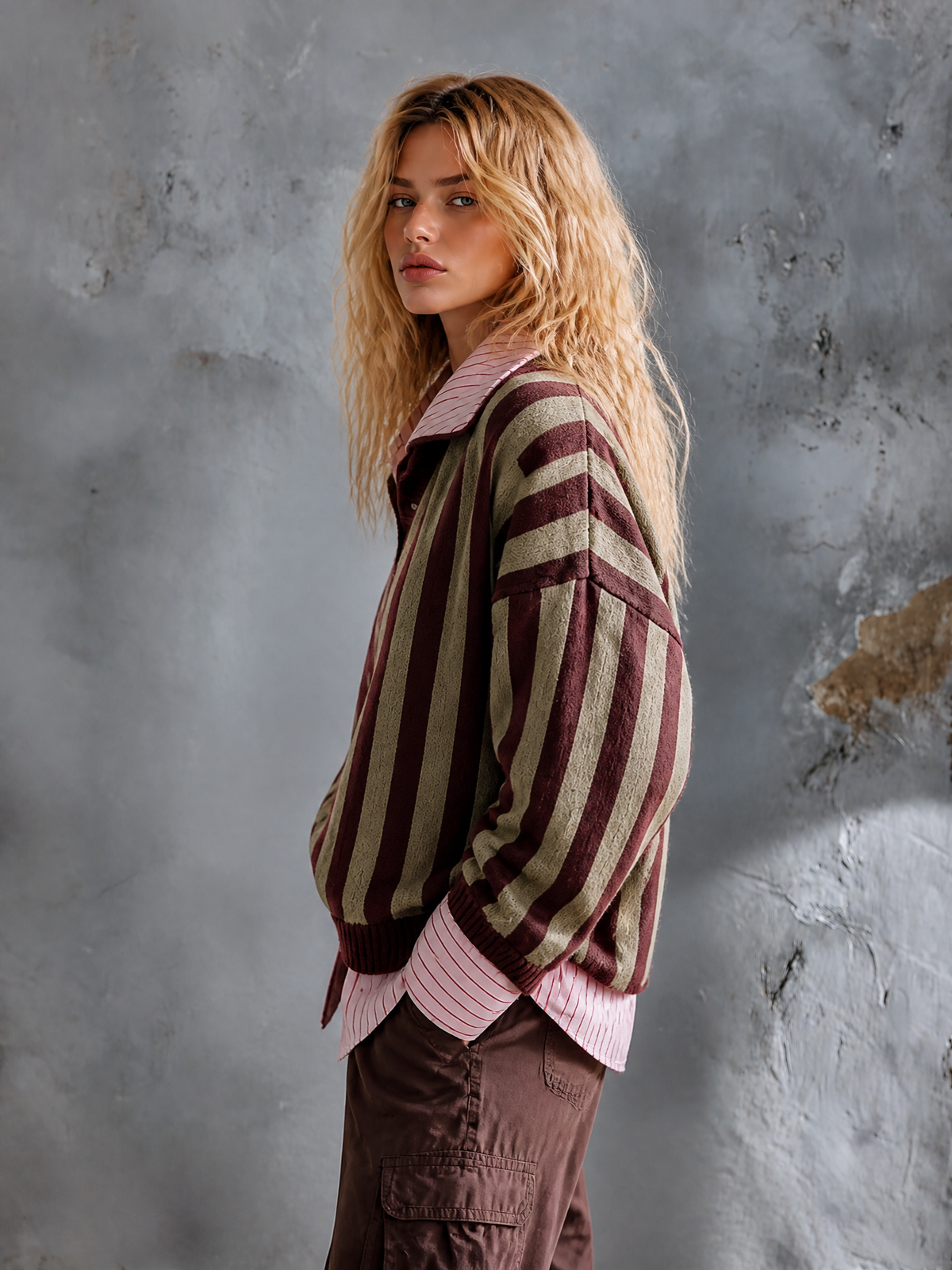 ROMILLY | OLIVE STRIPE SWEATER