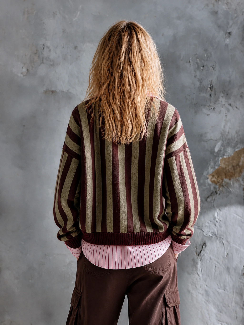 ROMILLY | OLIVE STRIPE SWEATER