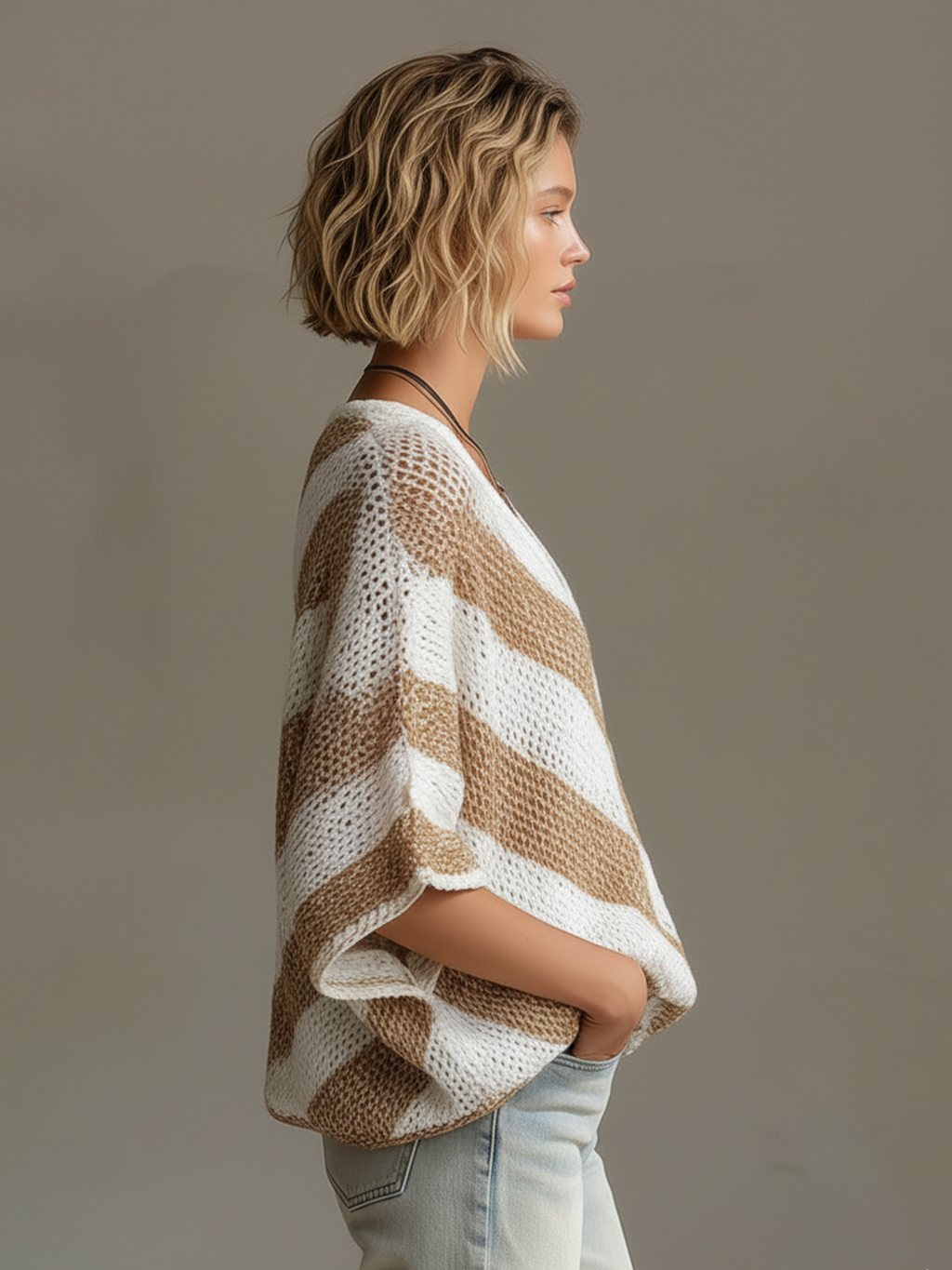 ROSAMUND | STRIPE V-NECK SWEATER