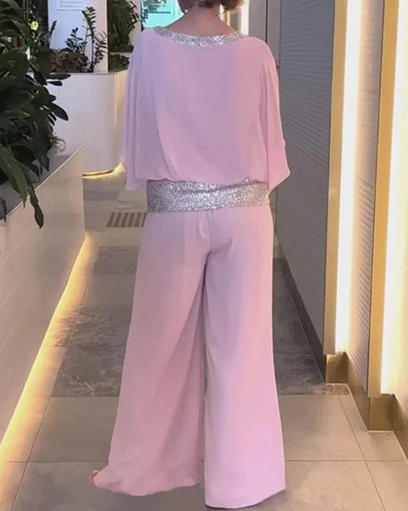 Joie - Elegant and modern women's pink sequin set