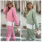 Philippine - Patchwork Hooded Sweatshirt Set