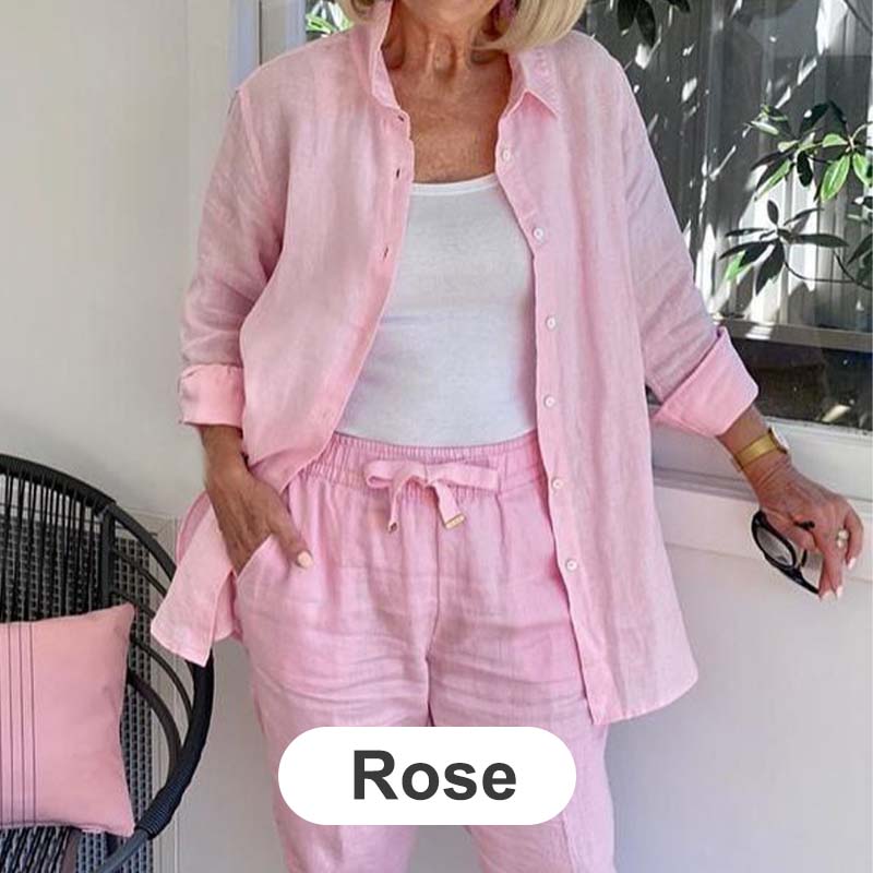 Zélie - Cotton and Linen Shirt and Pants Set