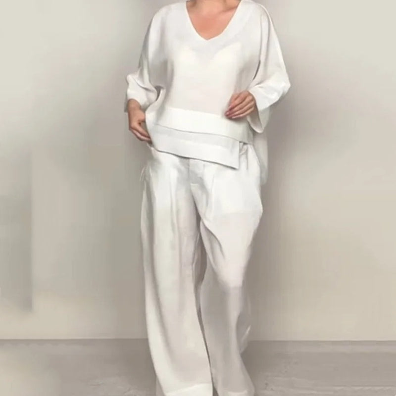 Viviette - Elegant Cotton and Linen Set for Women - 2 Pieces
