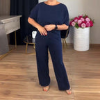 Erisandra™ - Elegant 3-piece set with long cardigan, top and pants